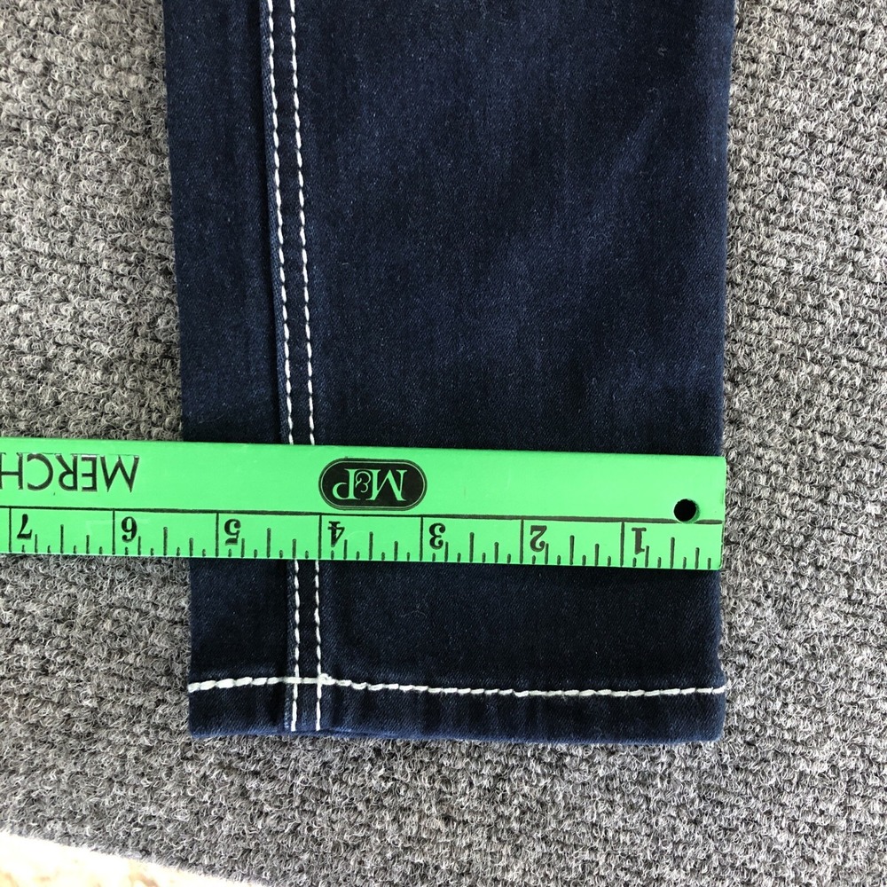 RK07452 Ariya SKINNY WOMENS JEANS sz3/4 DARK BLUE; SOLID JEANS - Picture 2 of 8